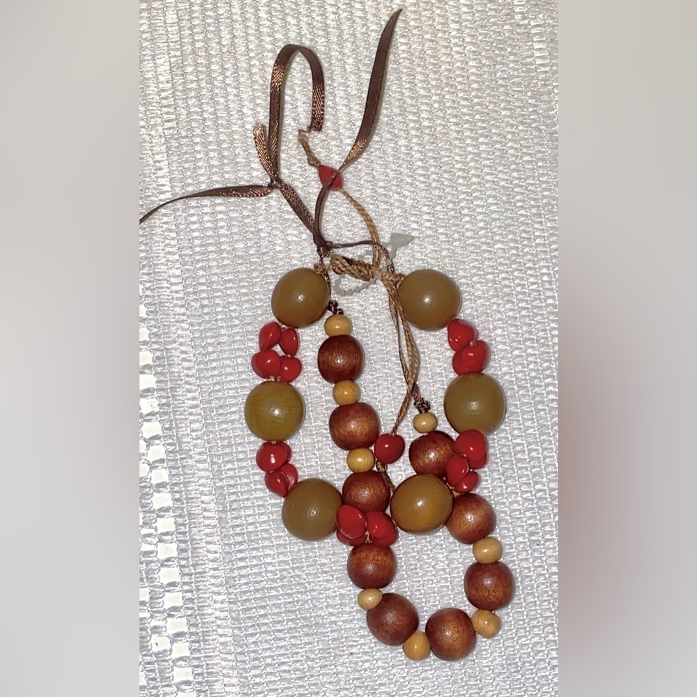 Boho style 2 bracelets. Wooden beads